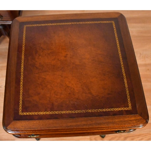 1930s Pair of English Regency Mahogany Side Tables / End Tables For Sale - Image 10 of 15