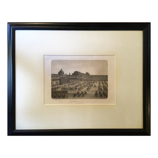 French Artist, Carousel, Mid-19th Century, Black and White Print For Sale