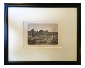 French Artist, Carousel, Mid-19th Century, Black and White Print