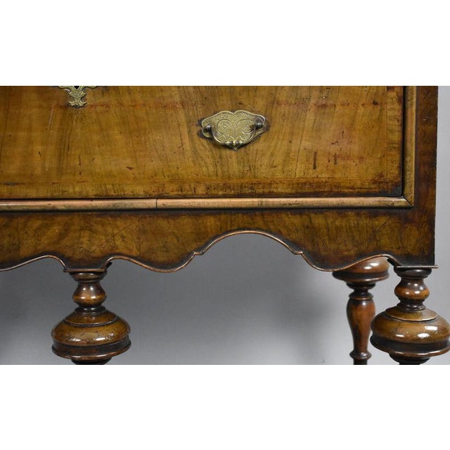 Antique Queen Anne Style Walnut Cabinet on Stand, 1900 For Sale - Image 13 of 15