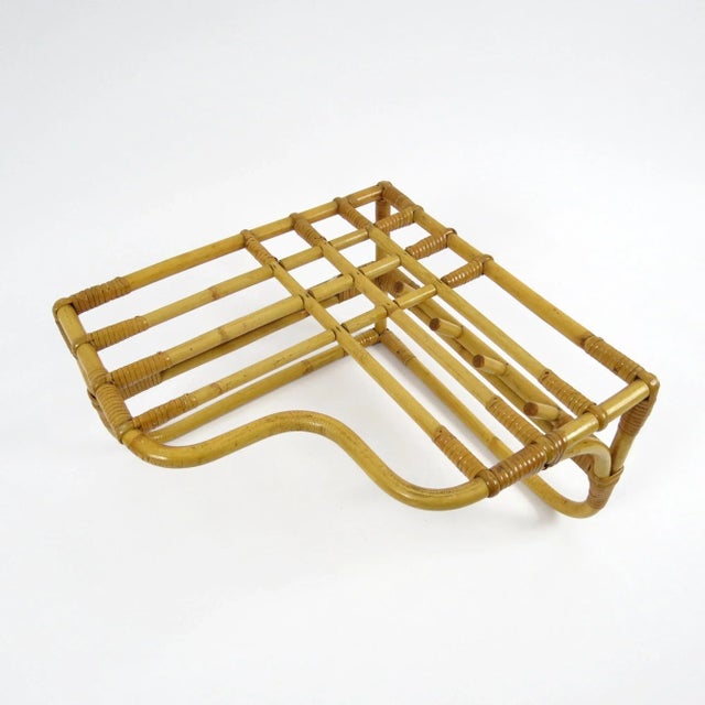 Bamboo and Rattan Coat Rack, 1960s For Sale - Image 4 of 8