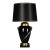 1980s Fredrick Cooper Black & Gold Glass Table Lamp For Sale