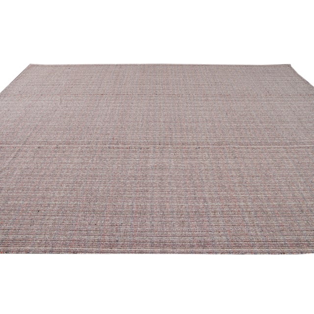 Mid-20th Century Vintage Flat-Weave Rug For Sale In New York - Image 6 of 13