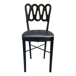 Vintage 969 Black Chair by Gio Ponti for F.lli Montina, 1960s For Sale