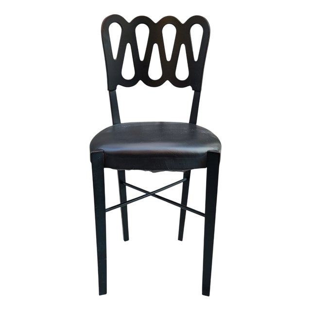 Vintage 969 Black Chair by Gio Ponti for F.lli Montina, 1960s For Sale