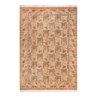 Boho Chic Tulip Pak-Persian Gold/Green Wool Rug - 10'1'' X 14'1'' For Sale