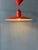 Small Vintage Space Age Red Metal Pendant Lamp For Sale - Image 3 of 13