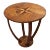 1930's French Art Deco Burl Walnut Accent / Side Table With Compass Inlay Detail For Sale