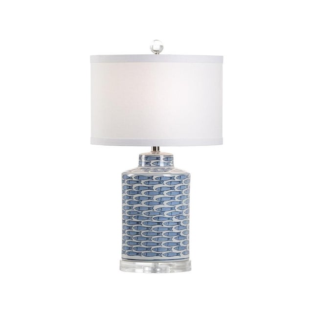 2020s Wildwood Fish Tail Table Lamp - Blue For Sale - Image 5 of 5