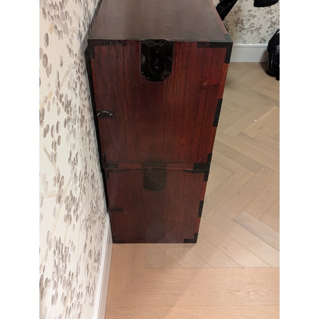 Authentic Meiji Era Nihonmatsu Tansu Chest (Zelkova Wood) With Keys & Papers For Sale - Image 4 of 12