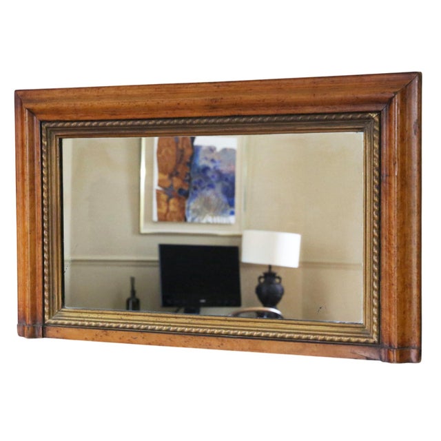 Antique 19th Century Birdseye Maple Overmantle Wall Mirror – Fine Quality A striking 19th-century overmantle mirror, full...
