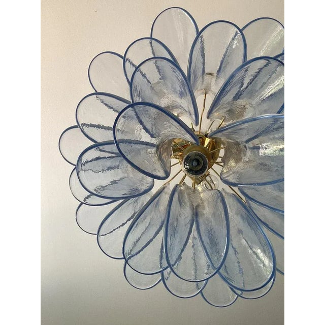 Blue Selle Murano Glass Chandelier by Simoeng For Sale - Image 10 of 13