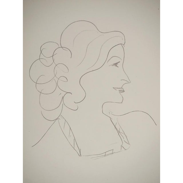 Henri MATISSE (1869-1954)(after) Smiling female profile, 1943 Lithograph after a drawing by the artist (Fabiani workshop)...