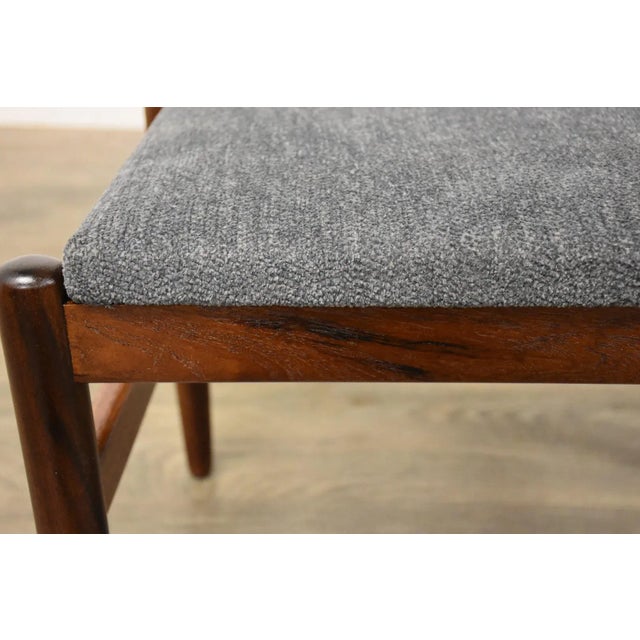 Wood Rosewood Mid Century Modern Ottoman For Sale - Image 7 of 9