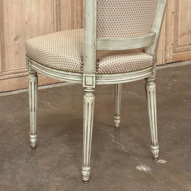 Set of 8 French Louis XVI Painted Dining Chairs For Sale - Image 15 of 17