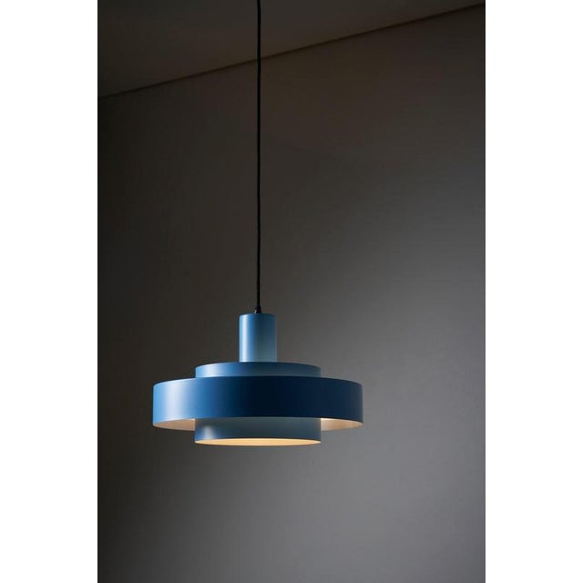 Fog & Mørup Blue Equator Pendant attributed to Jo Hammerborg for Fog & Mørup, 1968 For Sale - Image 4 of 9