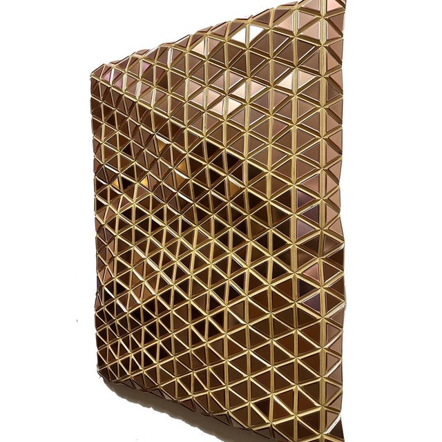 Contemporary Hugo Garcia-Urrutia, Rose Gold Shimmers Wall Sculpture, 2024, Mixed Media For Sale - Image 3 of 9