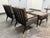 Mid 20th Century T. H. Robsjohn-Gibbings for Widdicomb Mid 20th Century Lounge Armchairs + Ottomans, Pair For Sale - Image 5 of 12