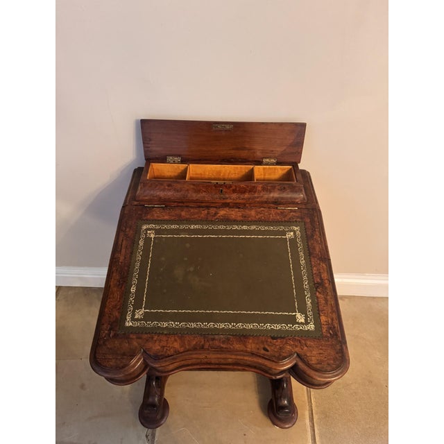 Antique Victorian Walnut Freestanding Davenport, 1860 For Sale - Image 4 of 13
