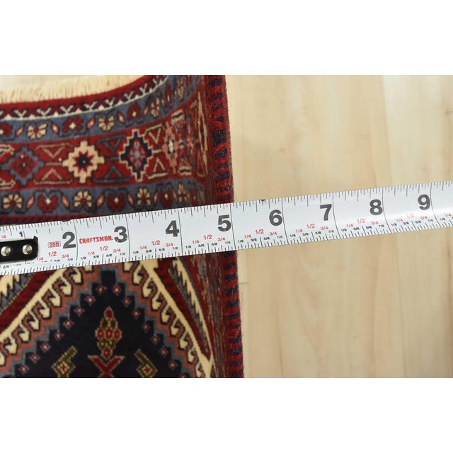 Yalameh Rug 5'1'' X 6'7'' Ivory Wool Vintage Tribal Hand-Knotted Oriental Carpet For Sale - Image 11 of 13