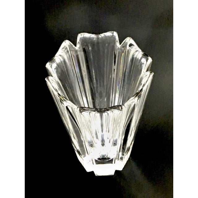 Orrefors Swedish Crystal Clear Fluted Vase Chairish