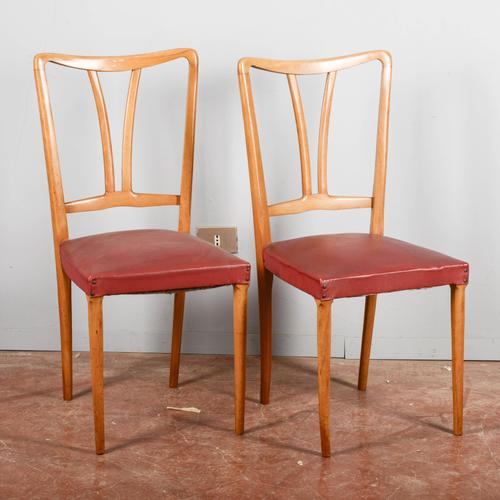 Red Leather Chairs, Set of 2 For Sale - Image 3 of 9