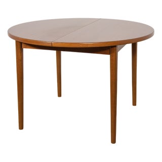 Mid-Century Round Teak Dining Table by Nils Jonsson for Hugo Troeds, Sweden, 1960s For Sale