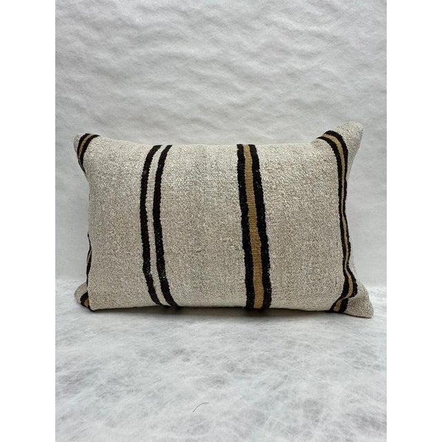 Turkish Hemp Pillow Cushion Natural Beige Brown Pillow Cushion Cover 16" x 24" #30195 Enhance your home decor with our...
