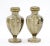 Experience the allure of the past with this captivating pair of antique French hand-gilt and decorated enameled gray-...
