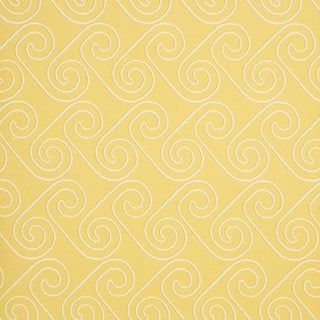 Sample - Schumacher Fortuna Wallcovering In Light Yellow For Sale