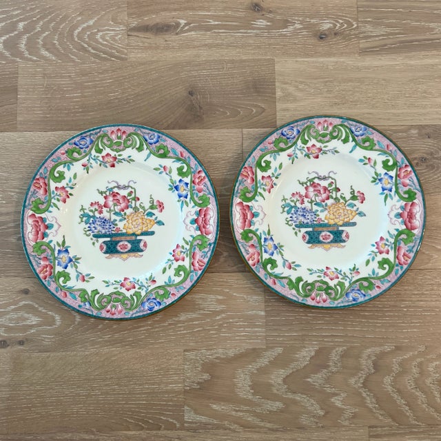 Antique Minton Chinoiserie Plates- a Pair