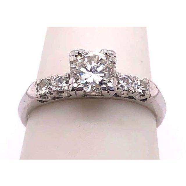 Platinum Diamond Engagement Ring 0.85 Total Diamond Weight, Size 6.25 For Sale - Image 10 of 10