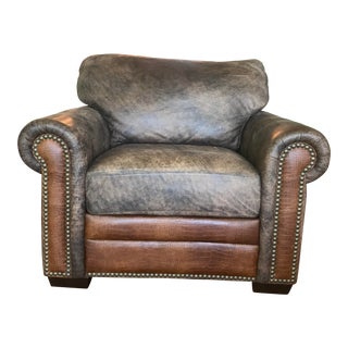 Brown Soft Leather Chair For Sale