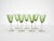 Vintage Czech Olive Green Cut Crystal Glasses, 1960s, Set of 8, in Flawless conditions. Designed 1960 to 1969