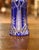 Mid 20th Century Mid-Century Czech Cobalt Cut-to-Clear Crystal Vase For Sale - Image 5 of 9