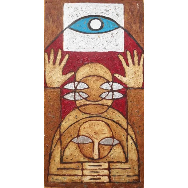 1990s Salvatore Travascio, Senza Titolo, Oil Painting, 1991 For Sale - Image 5 of 5