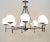 A high quality seven light chrome and milk glass ceiling light fixture. Ideal for a modern dining room, entry way or...
