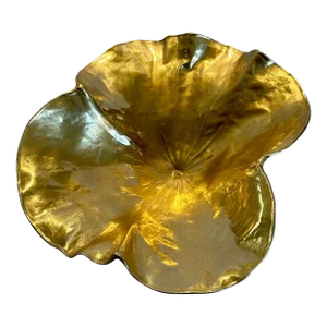 Oskar j.w. Hansen Large Lotus Leaf Bowl for Harvin 1948 With Original Stand