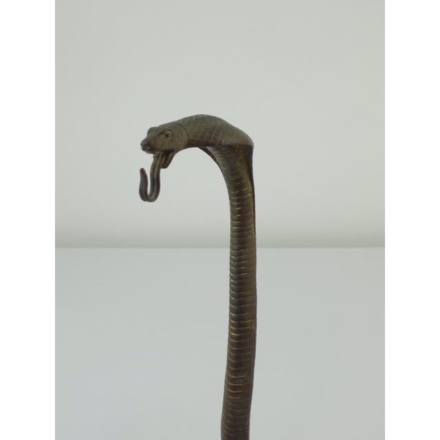 Art Deco Bronze Cobra Pocket Watch Holder by Edgar Brandt, France, 1920 For Sale - Image 3 of 9