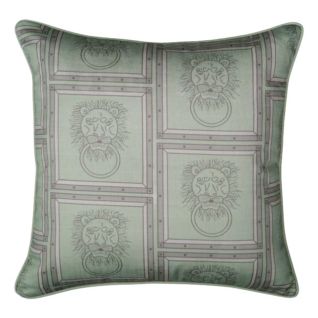 22" Grand Guard Lion Pillow For Sale