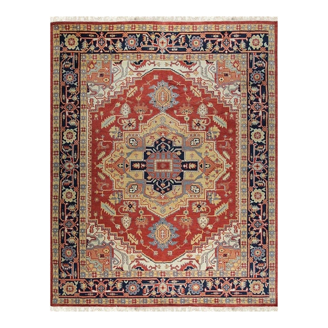10x14 Exquisite Red Floral Traditional Hand Knotted Wool Carpet Rug For Sale