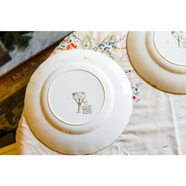 1950s Set of 5 Johnson Brothers Friendly Village Dinner Plates For Sale - Image 5 of 11