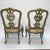 Late 19th Century Vintage Italian Green Painted, Carved and Gilt Louis XV Side Chairs- A Pair For Sale - Image 4 of 12