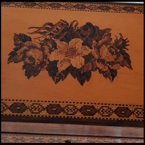 Antique Victorian Tunbridge Ware Satinwood Jewellery Box, 1850s For Sale - Image 3 of 18