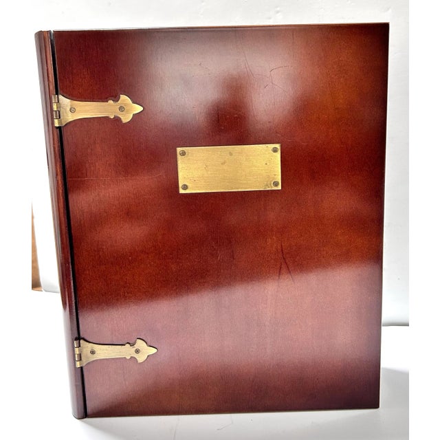 Vintage Bombay Company Wooden Book Storage Box For Sale - Image 4 of 11