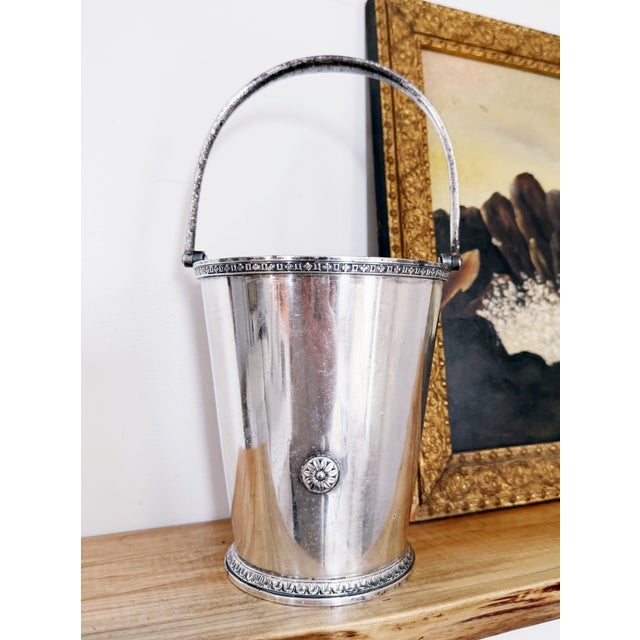 Art Deco 1920s Silver Plated Ice Bucket From the Roosevelt Hotel Nyc For Sale - Image 3 of 7