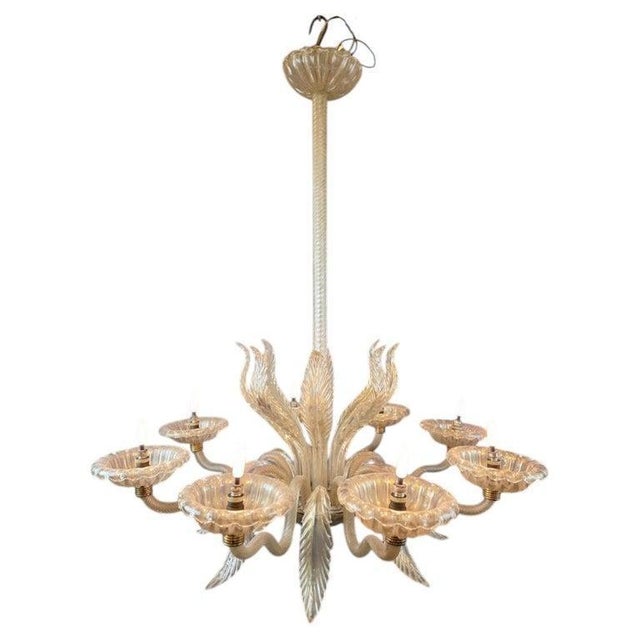 Murano Chandelier with 8 Lights, Italy Up to 250V (Europe/UK Standard).The wiring of this item may be original and might...