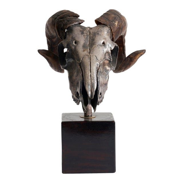 Ram's Skull Silver Plated For Sale
