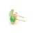 Contemporary Vintage Pear Shape Jadeite 14k Yellow Gold Earrings With a Textured Border, A Pair For Sale - Image 3 of 5
