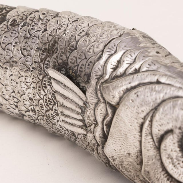 Vintage Mexican Novelty Articulated Fish in Alpaca Silver, 1950s For Sale - Image 10 of 17